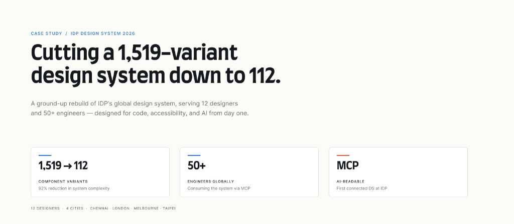 Case Study: IDP Design System 2026 - Variant count reduction