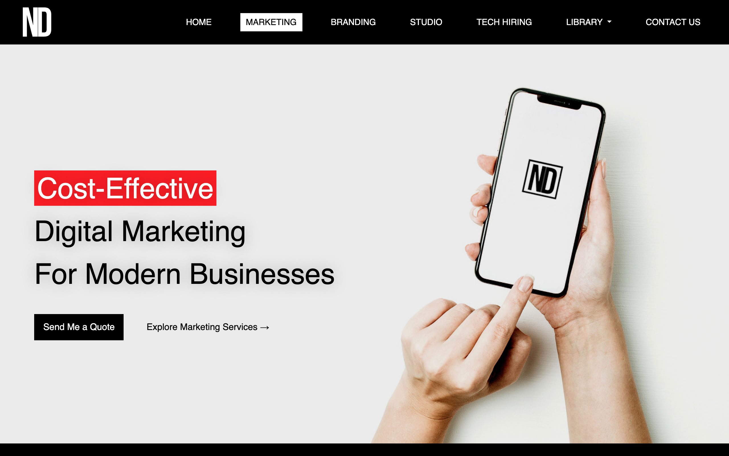 Netrocon Digital Marketing Service Page Screenshot