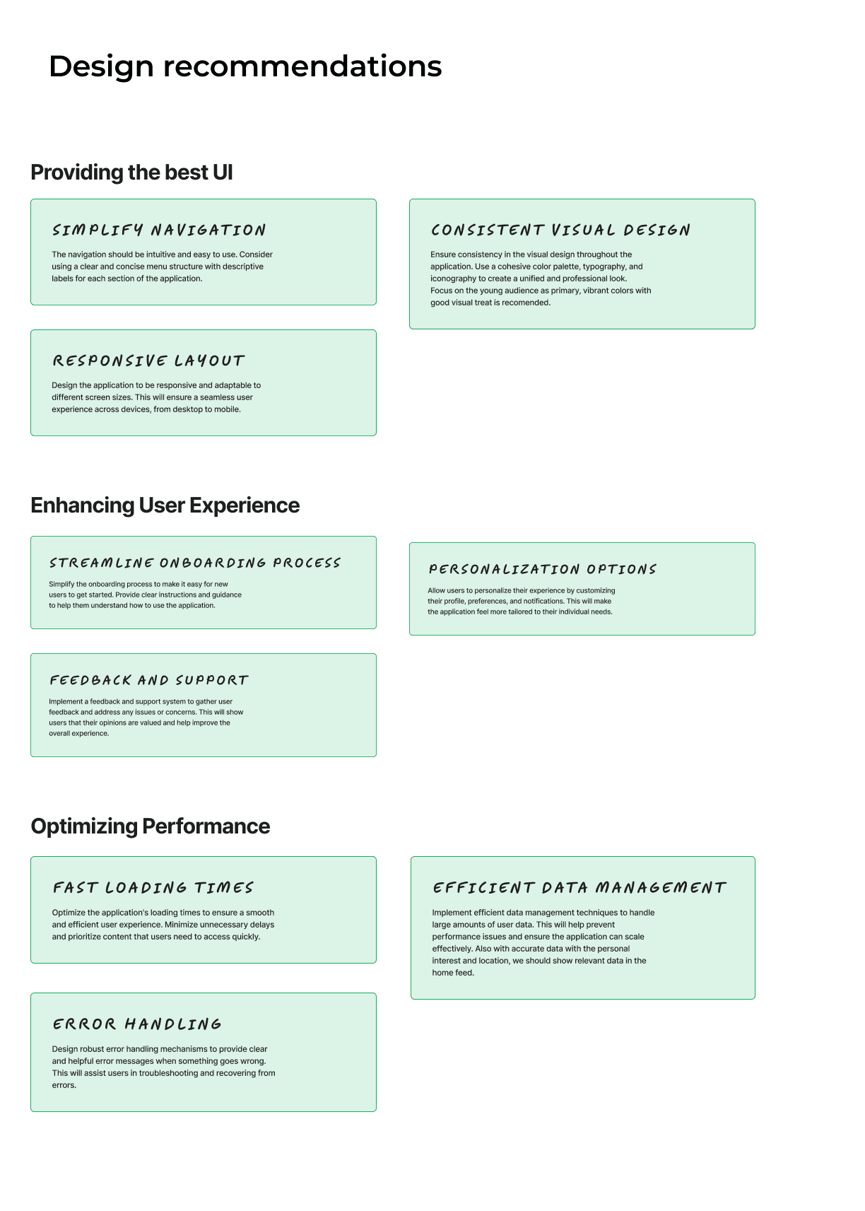 PeerShare Design Recommendations: UI, UX, and Performance guidelines