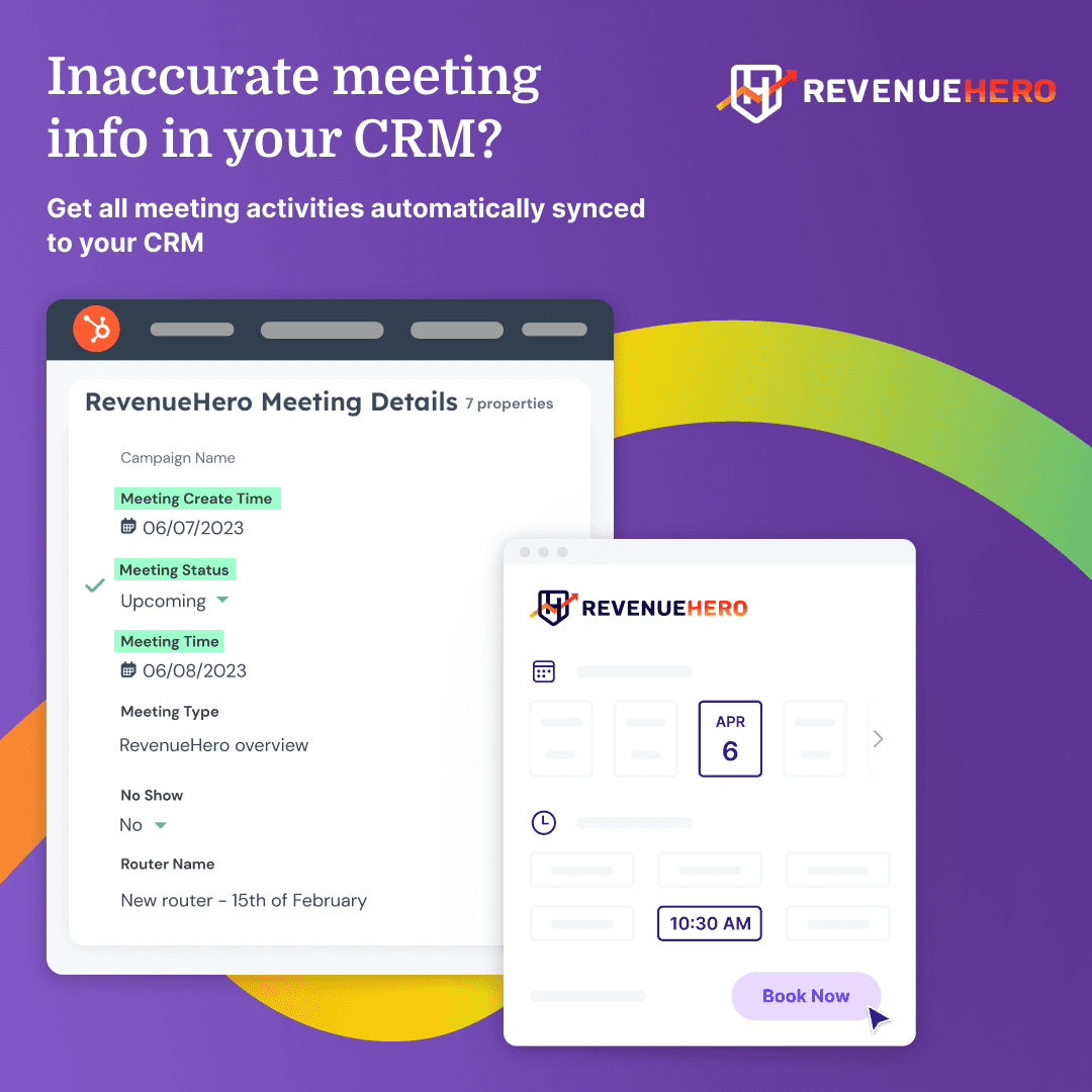 RevenueHero automated meeting data synced to CRM