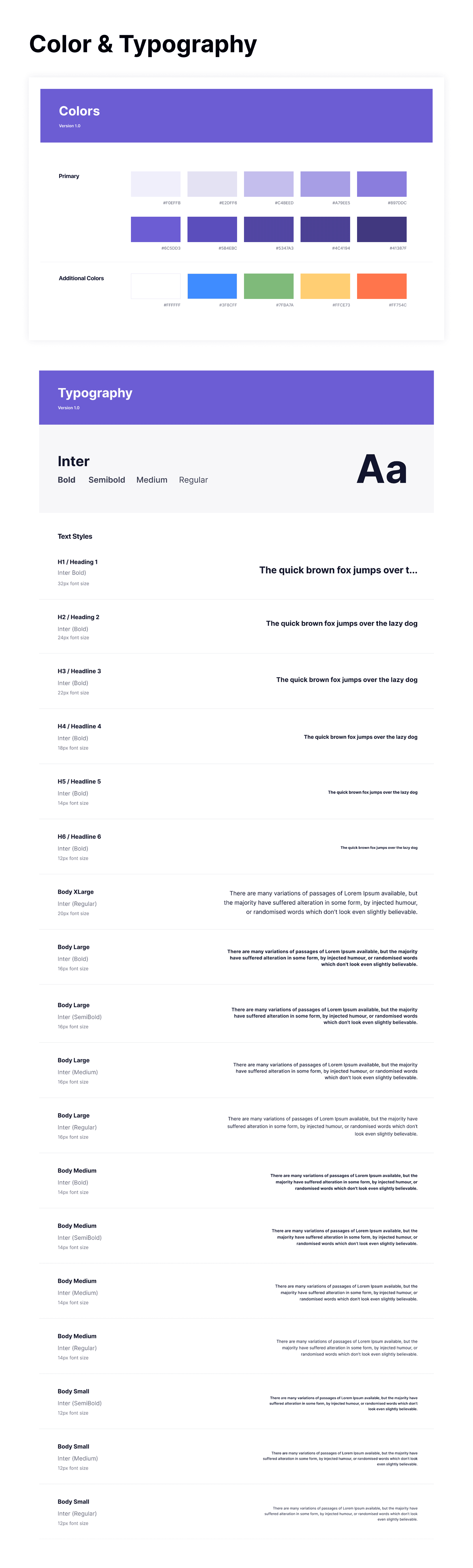 SMAT Design System: Color tokens, typography scale, and component styles