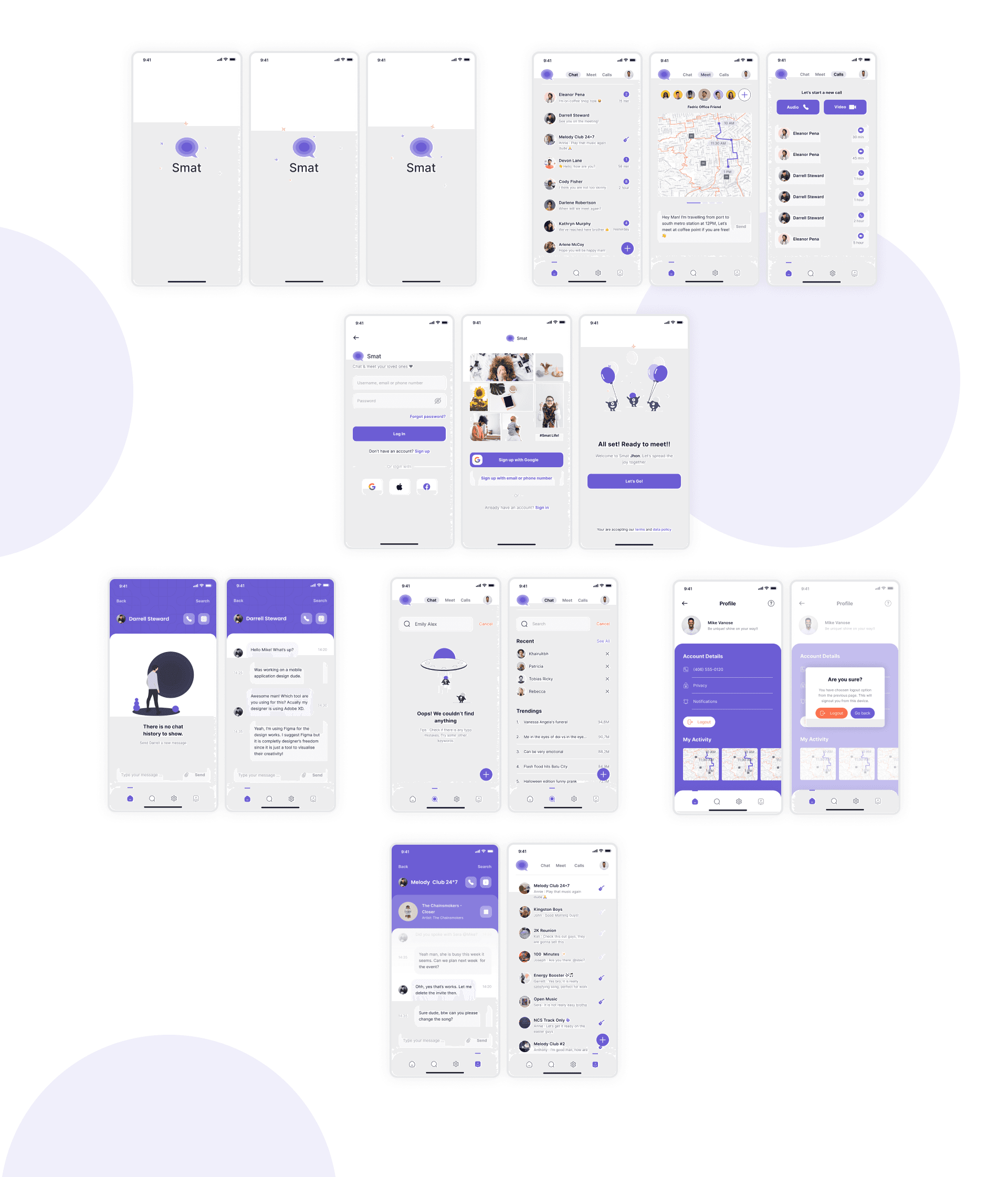 SMAT High-Fidelity UI Screens showcase on mobile devices